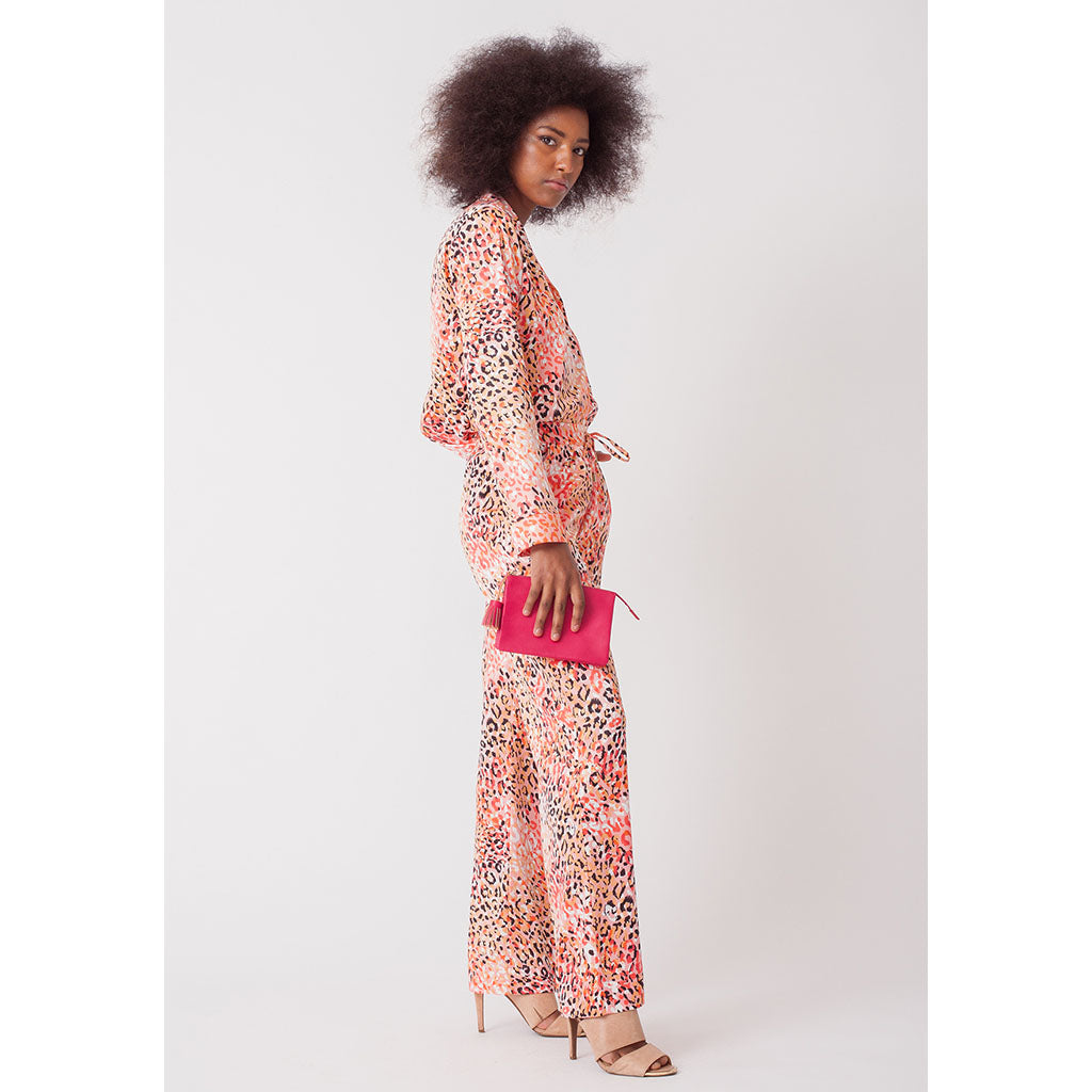 Leopard print best sale pantsuit
