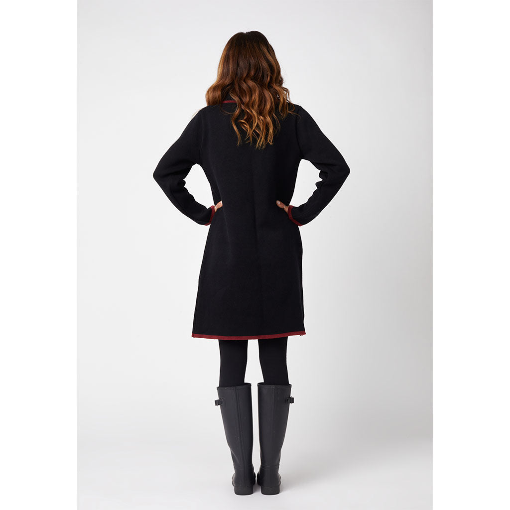 Monaco Coat | Burgundy Chicane
