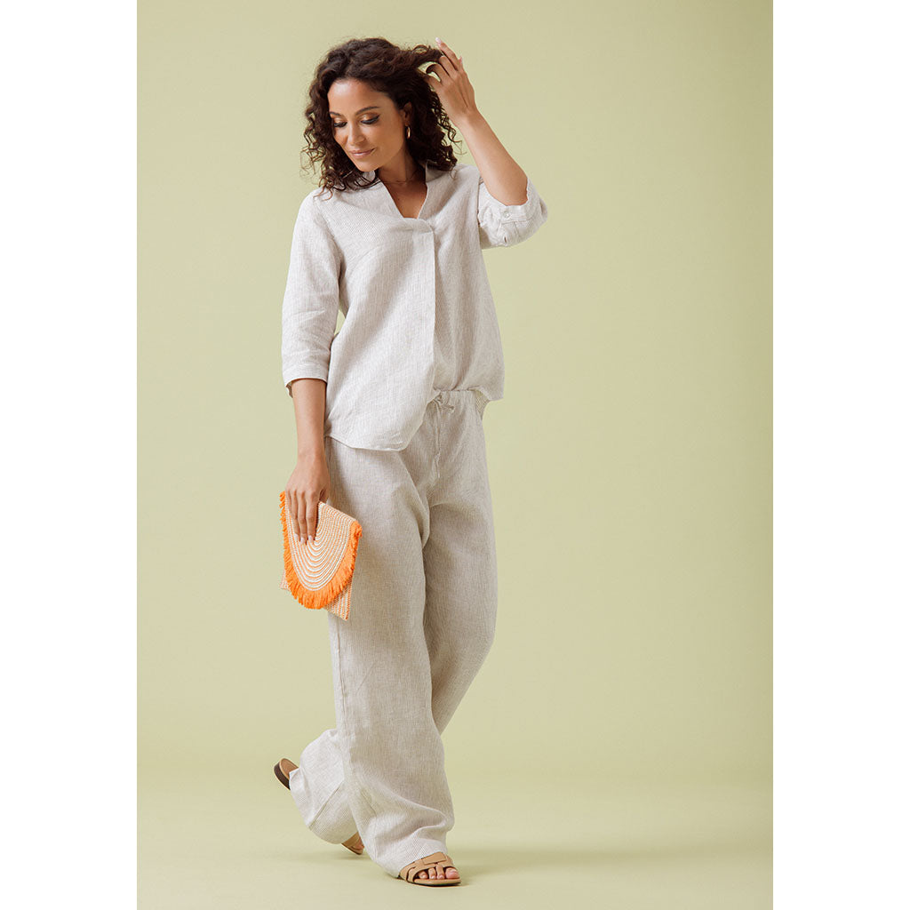 The Blake Pants | Stone Stripe