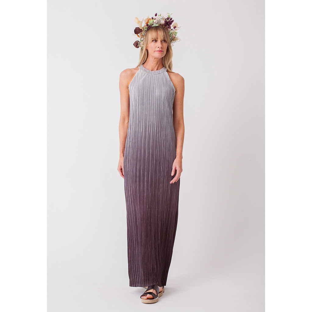 Arielle Plisse Dress | Silver