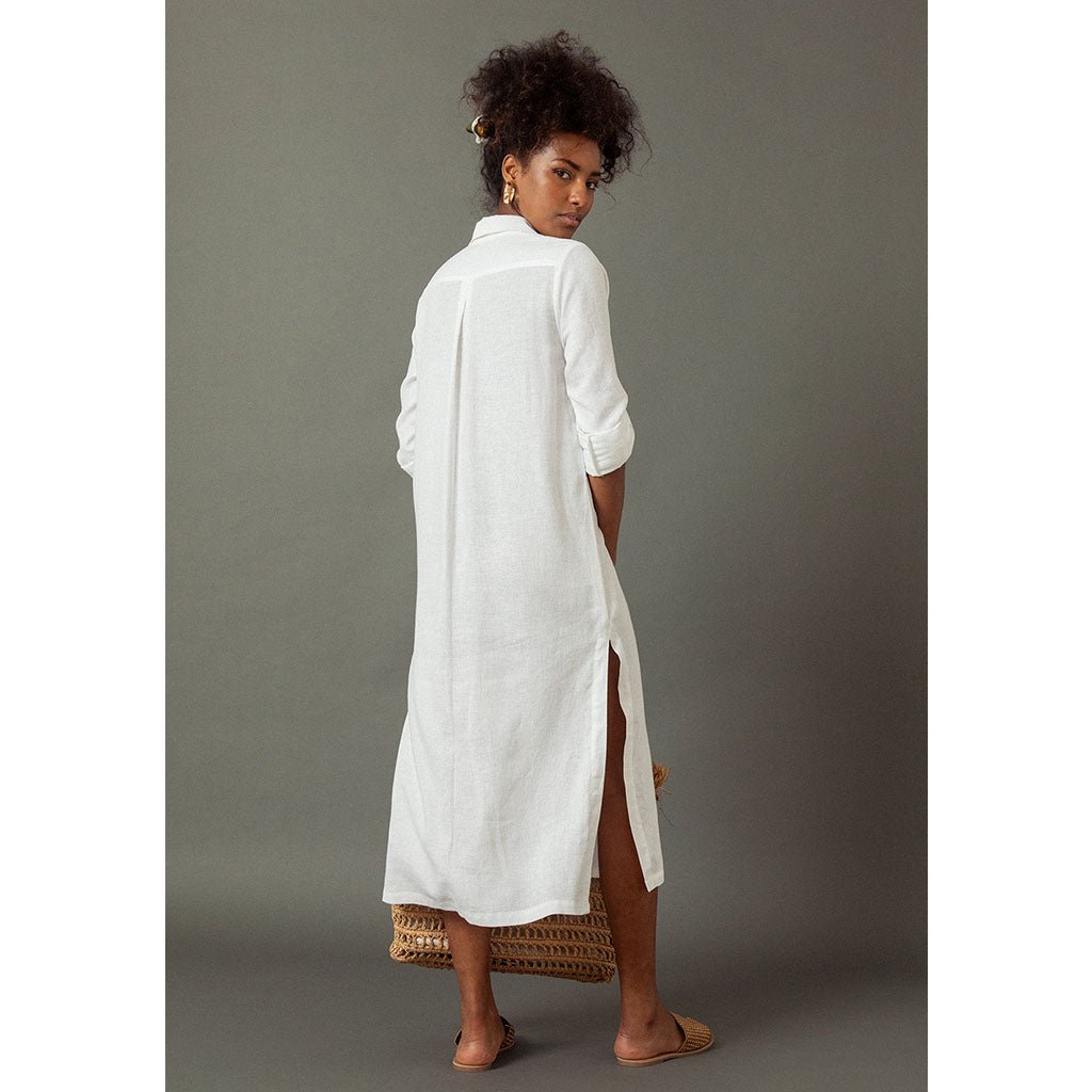 Amelia Shirt Dress | White