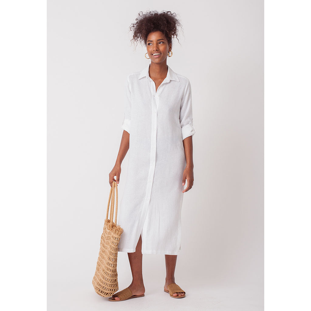 Amelia Shirt Dress | White