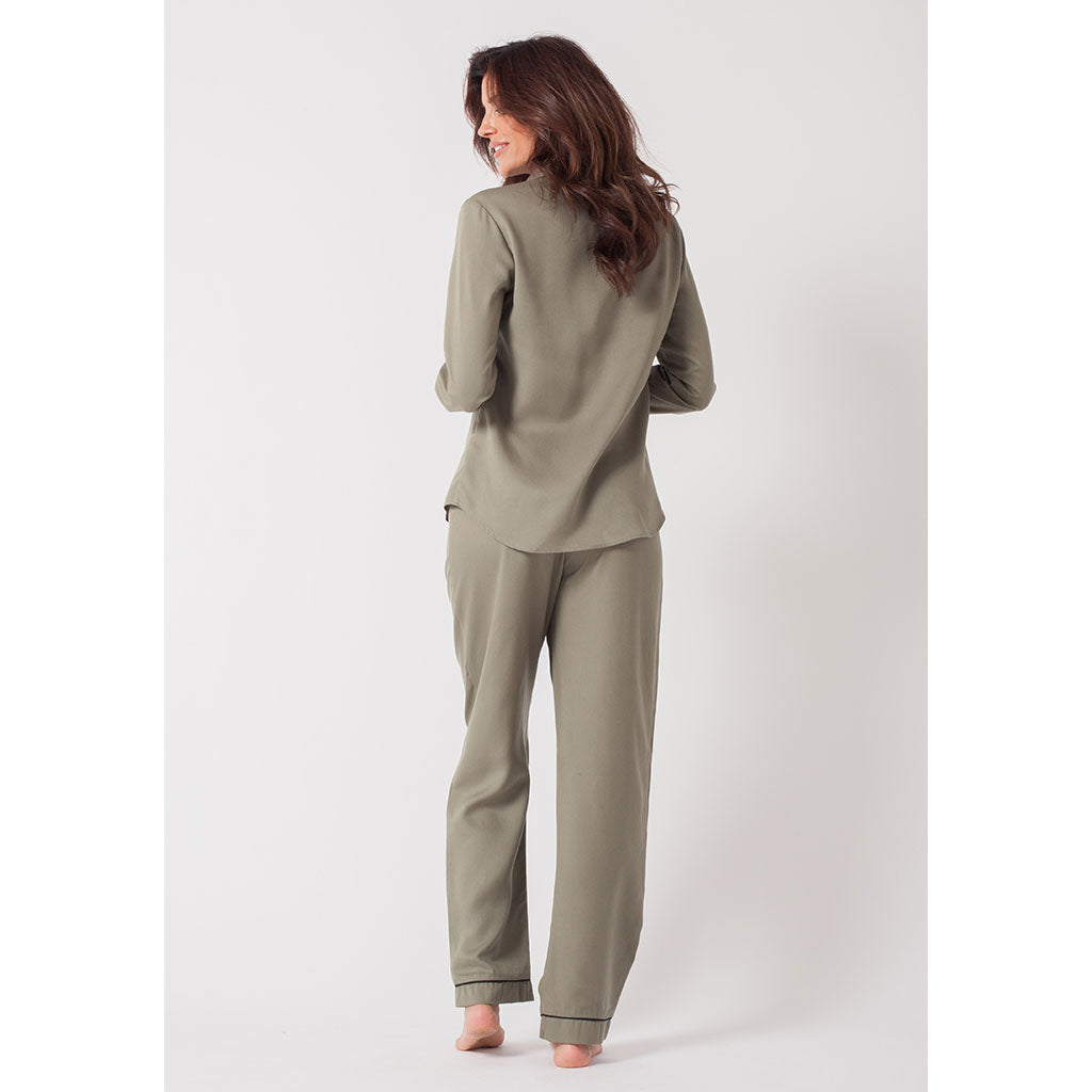 Tencel Classic Long Pajama Set | Olive