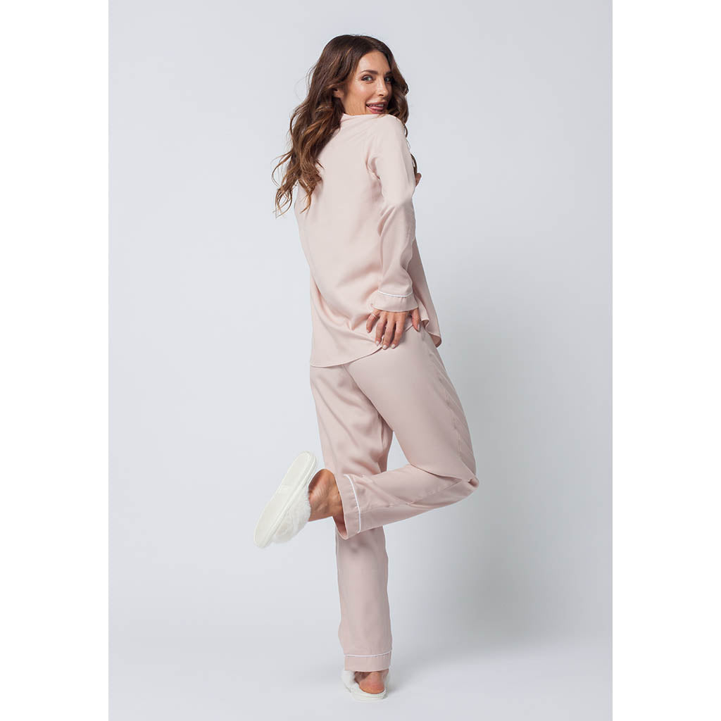 Tencel Classic Long Pajama Set | Blush