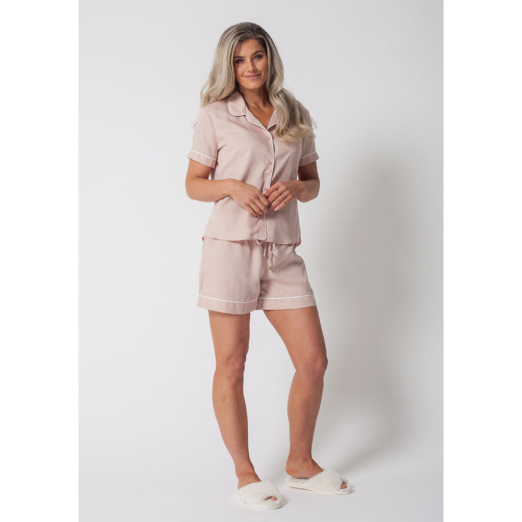 Tencel Classic Short Pajama Set | Blush