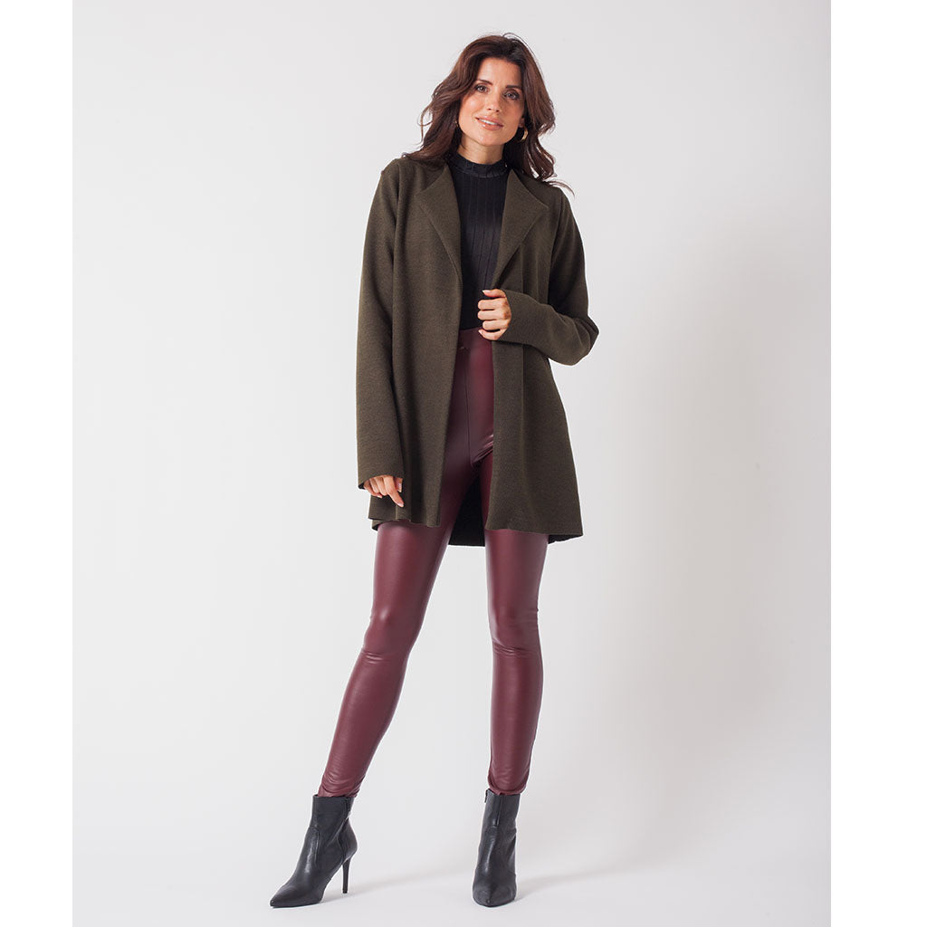 Faux Leather Leggings | Bordeaux