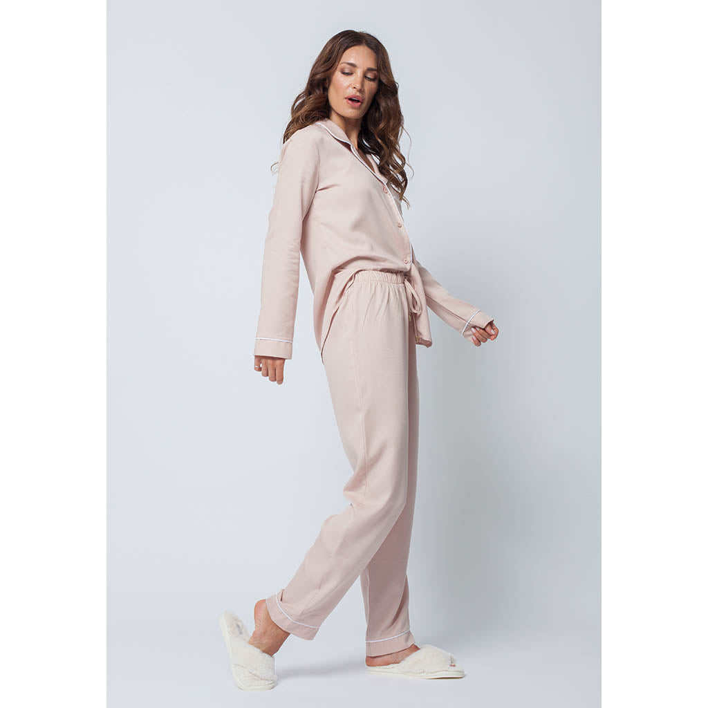 Tencel Classic Long Pajama Set | Blush