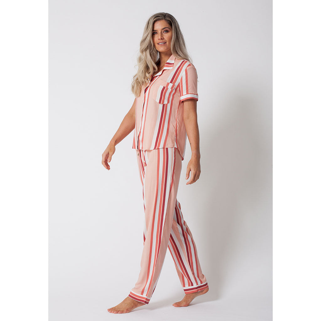 Classic Long Pajama Set | Candy Stripe