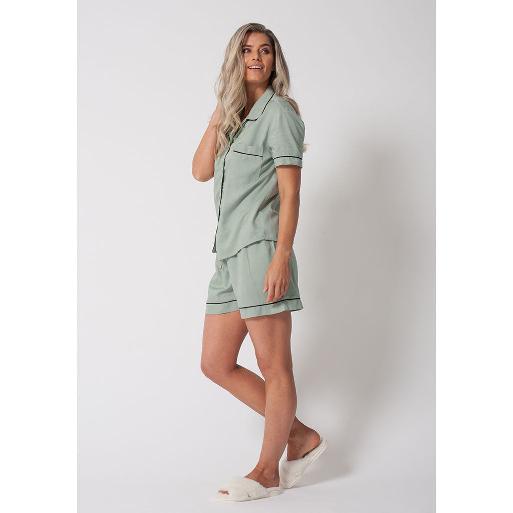 Tencel Classic Short Pajama Set | Sage